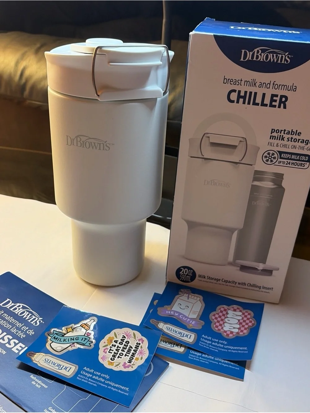Dr. Brown's White Breast Milk & Formula Chiller - Portable Milk Storage